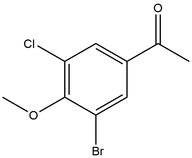 1-(3-Bromo-5-chloro-4-methoxy-phenyl)-ethanone Struktur