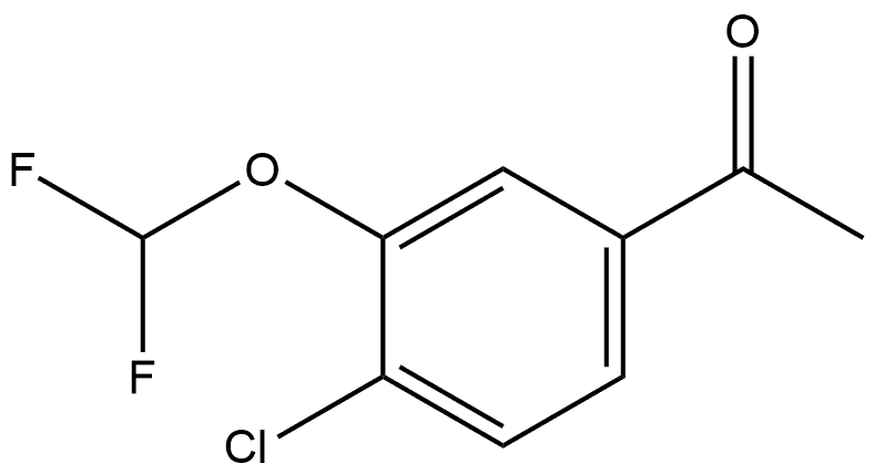 1-[4-Chloro-3-(difluoromethoxy)phenyl]ethanone Struktur