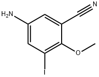 5-Amino-3-iodo-2-methoxybenzonitrile Struktur