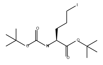 Norvaline, N-[(1,1-dimethylethoxy)carbonyl]-5-iodo-, 1,1-dimethylethyl ester Struktur