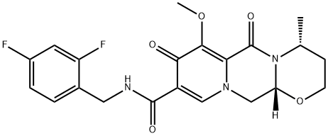 2H-Pyrido[1',2':4,5]pyrazino[2,1-b][1,3]oxazine-9-carboxamide, N-[(2,4-difluorophenyl)methyl]-3,4,6,8,12,12a-hexahydro-7-methoxy-4-methyl-6,8-dioxo-, (4R,12aR)- Struktur