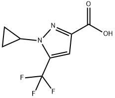 1-(Cyclopropyl)-5-(trifluoromethyl)-1H-pyrazole-3-carboxylic acid Struktur