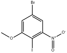 Benzene, 5-bromo-2-iodo-1-methoxy-3-nitro- Struktur