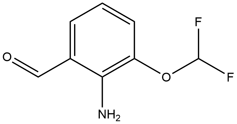 2-amino-3-(difluoromethoxy)benzaldehyde Struktur