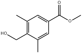 Benzoic acid, 4-(hydroxymethyl)-3,5-dimethyl-, methyl ester Struktur