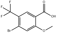 Benzoic acid, 4-bromo-2-methoxy-5-(trifluoromethyl)- Struktur