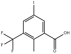 5-Iodo-2-methyl-3-(trifluoromethyl)benzoic acid Struktur