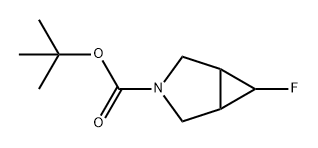 3-Azabicyclo[3.1.0]hexane-3-carboxylic acid, 6-fluoro-, 1,1-dimethylethyl ester Struktur