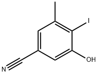 3-Hydroxy-4-iodo-5-methylbenzonitrile Struktur