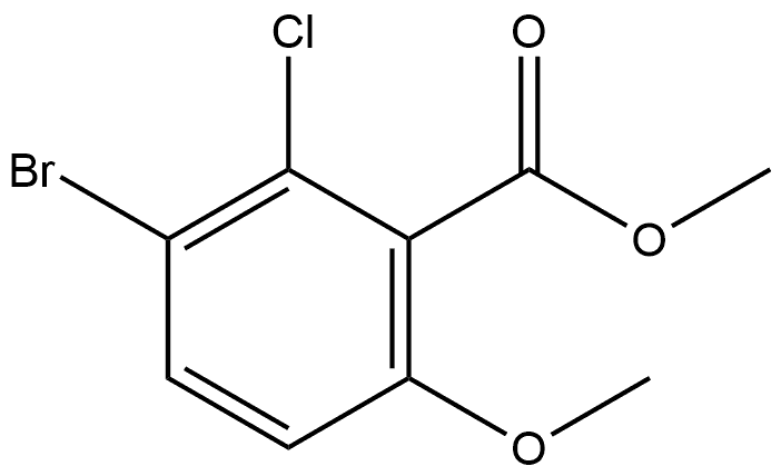 methyl 3-bromo-2-chloro-6-methoxybenzoate Struktur