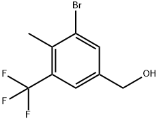 3-Bromo-4-methyl-5-
(trifluoromethyl)benzyl alcohol Struktur