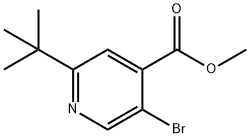 4-Pyridinecarboxylic acid, 5-bromo-2-(1,1-dimethylethyl)-, methyl ester Struktur