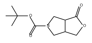 1H-Furo[3,4-c]pyrrole-5(3H)-carboxylic acid, tetrahydro-1-oxo-, 1,1-dimethylethyl ester Struktur