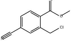 Benzoic acid, 2-(chloromethyl)-4-cyano-, methyl ester Struktur