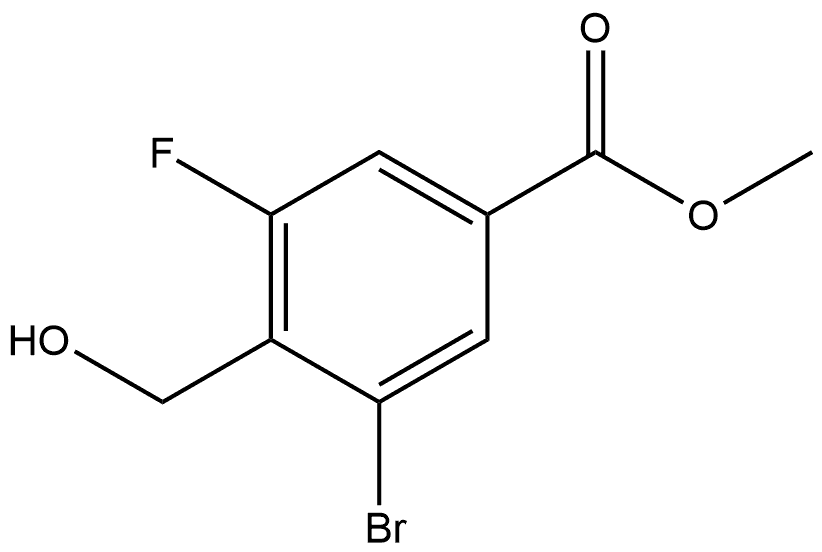 methyl 3-bromo-5-fluoro-4-(hydroxymethyl)benzoate Struktur