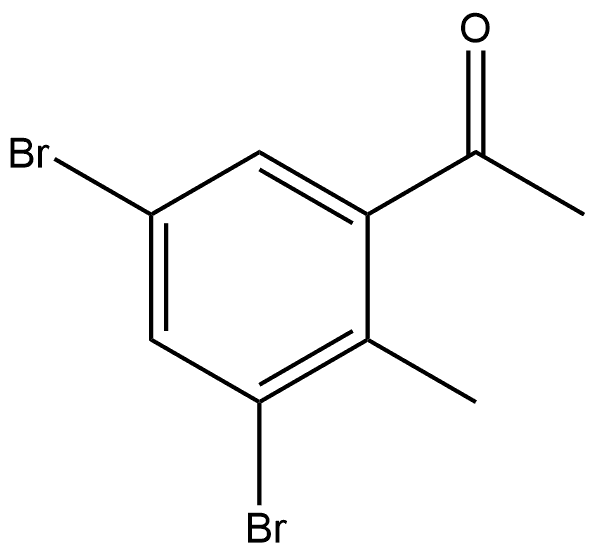 1-(3,5-Dibromo-2-methyl-phenyl)-ethanone Struktur