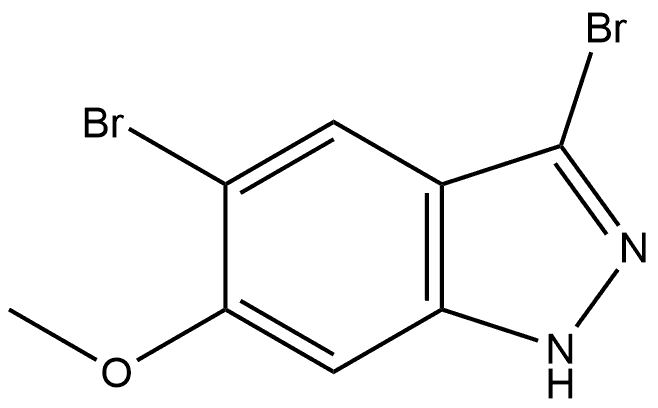 3,5-dibromo-6-methoxy-1H-indazole Struktur