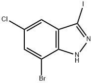 7-bromo-5-chloro-3-iodo-1H-indazole Struktur