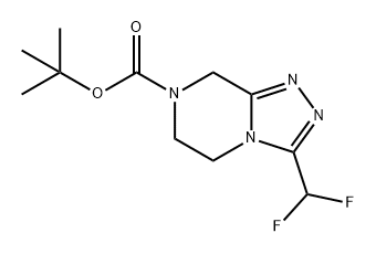 1,2,4-Triazolo[4,3-a]pyrazine-7(8H)-carboxylic acid, 3-(difluoromethyl)-5,6-dihydro-, 1,1-dimethylethyl ester Struktur