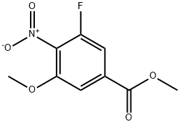 Benzoic acid, 3-fluoro-5-methoxy-4-nitro-, methyl ester Struktur