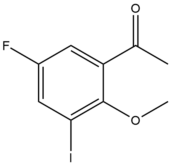 1-(5-Fluoro-3-iodo-2-methoxy-phenyl)-ethanone Struktur