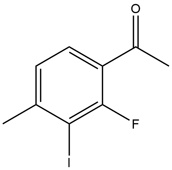 1-(2-Fluoro-3-iodo-4-methyl-phenyl)-ethanone Struktur