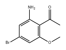 Ethanone, 1-(2-amino-4-bromo-6-methoxyphenyl)- Struktur