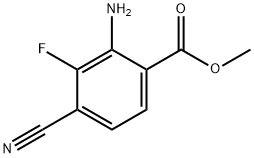 Benzoic acid, 2-amino-4-cyano-3-fluoro-, methyl ester Struktur