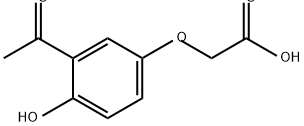 Acetic acid, 2-(3-acetyl-4-hydroxyphenoxy)- Struktur