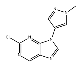 9H-Purine, 2-chloro-9-(1-methyl-1H-pyrazol-4-yl)- Struktur