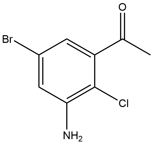 1-(3-Amino-5-bromo-2-chloro-phenyl)-ethanone Struktur