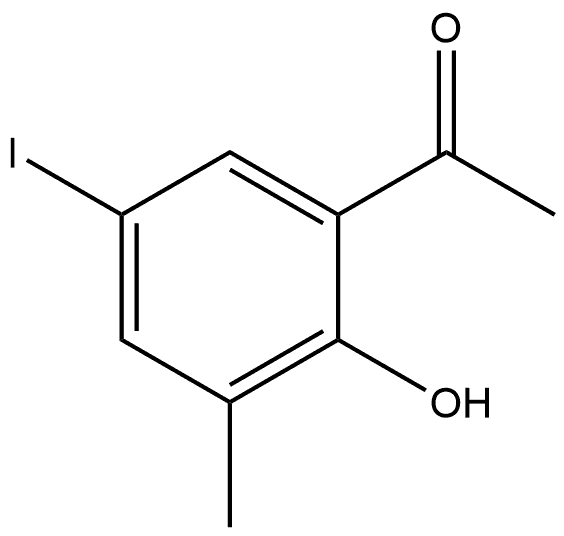 1-(2-Hydroxy-5-iodo-3-methyl-phenyl)-ethanone Struktur