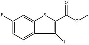 METHYL 6-FLUORO-3-IODOBENZOTHIOPHENE-2-CARBOXYLATE Struktur