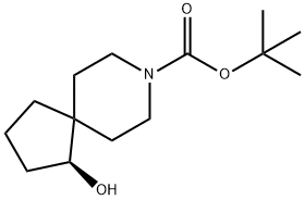 8-Azaspiro[4.5]decane-8-carboxylic acid, 1-hydroxy-, 1,1-dimethylethyl ester, (1S)- Struktur