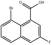 8-bromo-3-fluoro-naphthalene-1-carboxylic acid Struktur