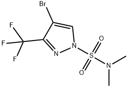 4-溴-N,N-二甲基-3-(三氟甲基)吡唑-1-磺酰胺, 2387598-83-4, 結(jié)構(gòu)式