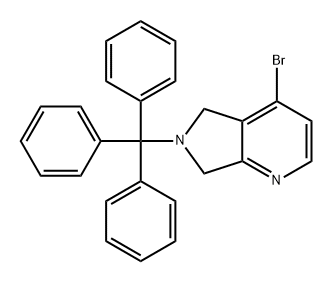 5H-Pyrrolo[3,4-b]pyridine, 4-bromo-6,7-dihydro-6-(triphenylmethyl)- Struktur