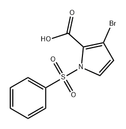 1H-Pyrrole-2-carboxylic acid, 3-bromo-1-(phenylsulfonyl)- Struktur