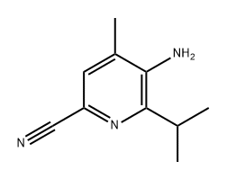 2-Pyridinecarbonitrile, 5-amino-4-methyl-6-(1-methylethyl)- Struktur