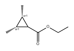 Cyclopropanecarboxylic acid, 2,3-dimethyl-, ethyl ester, (2R,3S)-rel- Struktur