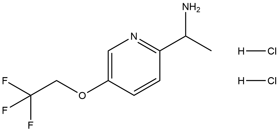 1-(5-(2,2,2-trifluoroethoxy)pyridin-2-yl)ethan-1-amine dihydrochloride Struktur