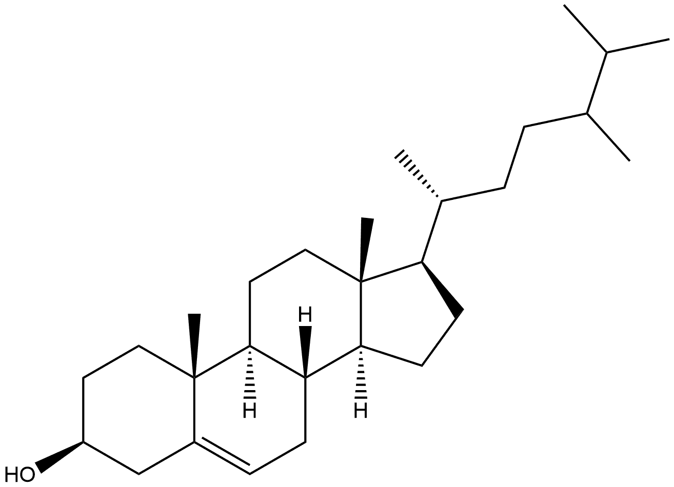 Ergost-5-en-3-ol, (3β,24ξ)- Struktur