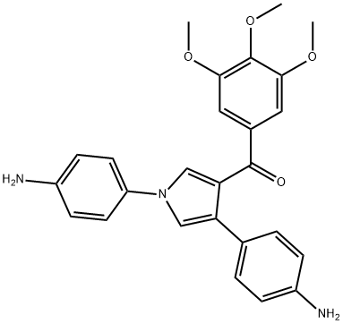 Methanone, [1,4-bis(4-aminophenyl)-1H-pyrrol-3-yl](3,4,5-trimethoxyphenyl)- Struktur