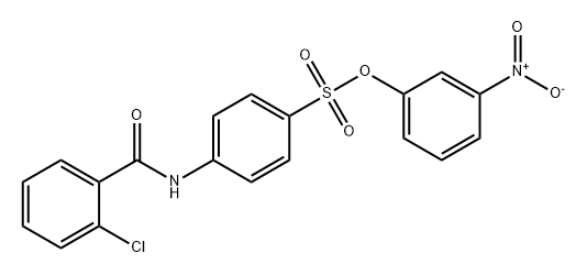 Benzenesulfonic acid, 4-[(2-chlorobenzoyl)amino]-, 3-nitrophenyl ester Struktur