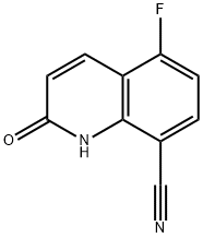 8-Quinolinecarbonitrile, 5-fluoro-1,2-dihydro-2-oxo- Struktur