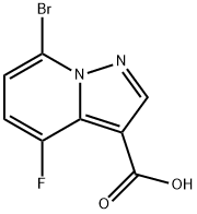 Pyrazolo[1,5-a]pyridine-3-carboxylic acid, 7-bromo-4-fluoro- Struktur