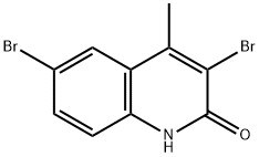 2(1H)-Quinolinone, 3,6-dibromo-4-methyl- Struktur