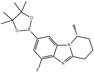 Pyrido[1,2-a]benzimidazole, 6-fluoro-1,2,3,4-tetrahydro-1-methyl-8-(4,4,5,5-tetramethyl-1,3,2-dioxaborolan-2-yl)-, (1R)- Struktur