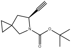 5-Azaspiro[2.4]heptane-5-carboxylic acid, 6-ethynyl-, 1,1-dimethylethyl ester, (6S)- Struktur