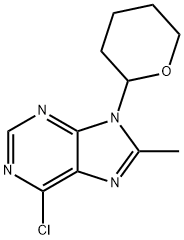 9H-Purine, 6-chloro-8-methyl-9-(tetrahydro-2H-pyran-2-yl)-